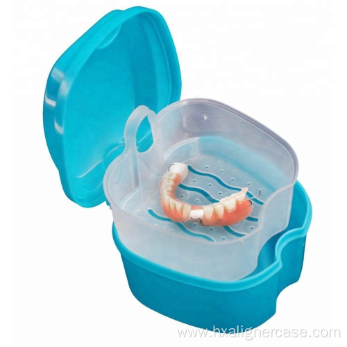 Dental Rising Basket Cleaning Bath Plastic Denture box